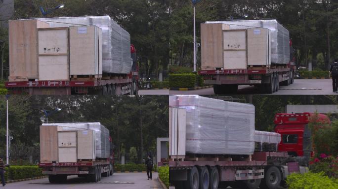 货车运输 装备转运 汽车行驶 货物运送
