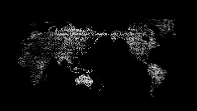 世界地图粒子形态