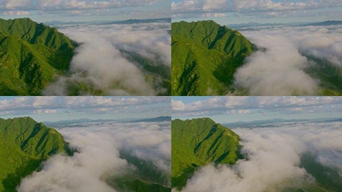 直升机航拍北京古北口长城日出云海A91