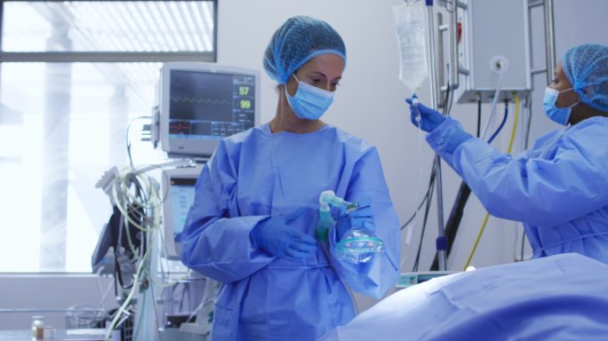 医护人员工作场景外科手术手术室患者