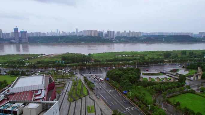 长沙湘江夏季雨季汛期涨水