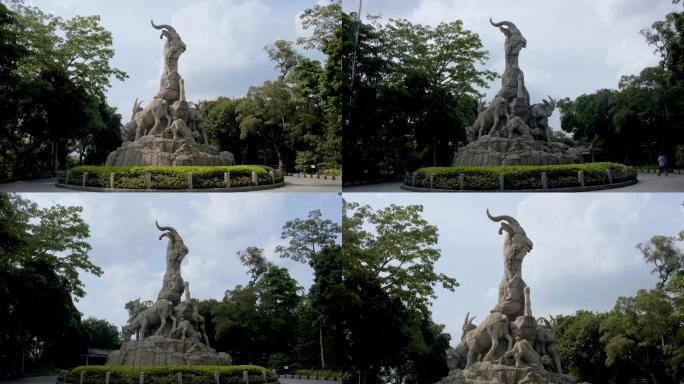 广州地标五羊雕塑4k移动延时
