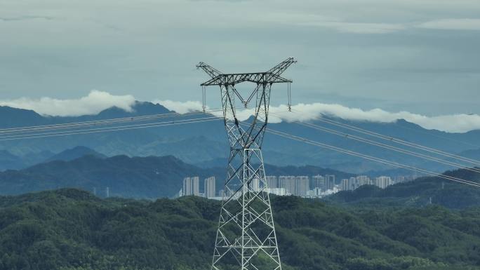 4K实拍 国家电网 电塔 电力系统