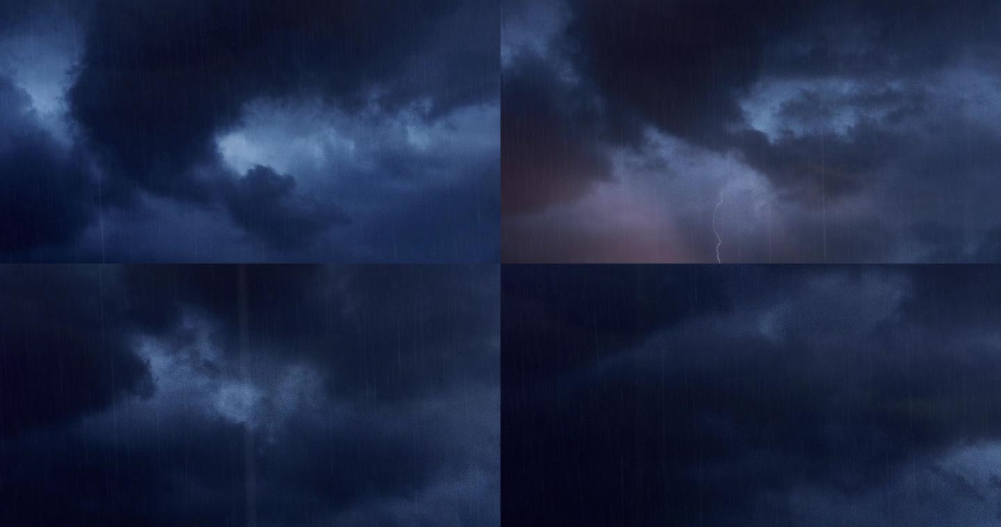 乌云密布，雷雨