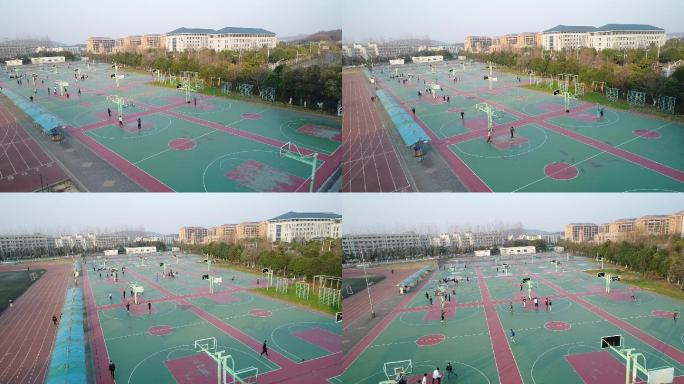南京邮电大学篮球场航拍(HD,60P)