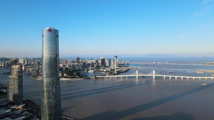4K航拍澳门珠海中心大湾区中国城市风景