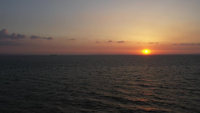 青岛大海夕阳