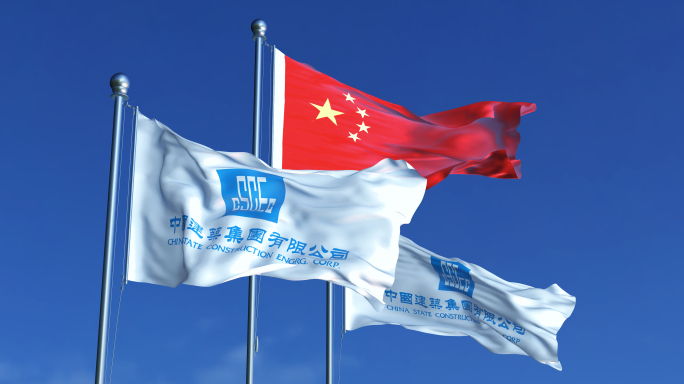 中国建筑旗帜