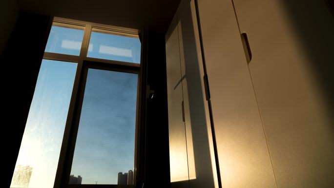 延时摄影4K｜清晨阳光照进房间的光影公寓