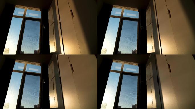 延时摄影4K｜清晨阳光照进房间的光影公寓