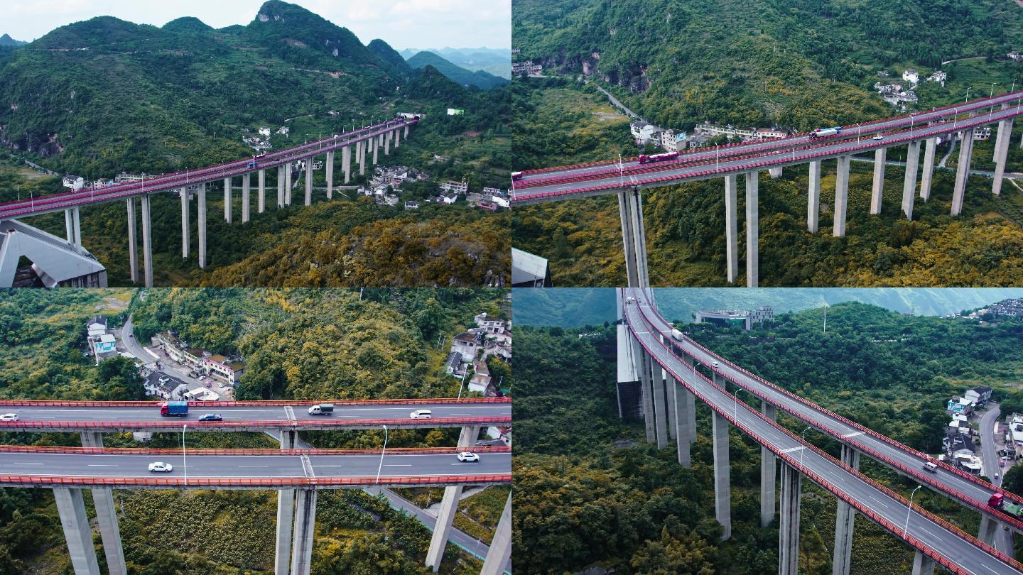 4k航拍贵州桥梁高速高架桥 2