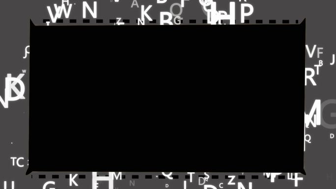 大写字母简洁视频框带通道