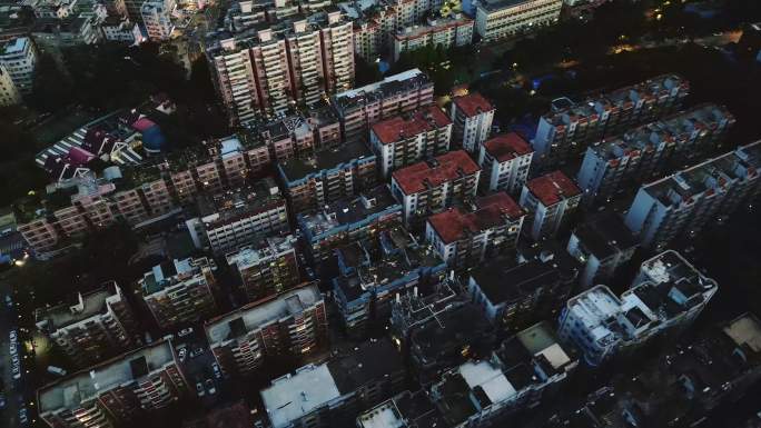 0004_D航拍城市建筑小区楼群居民楼
