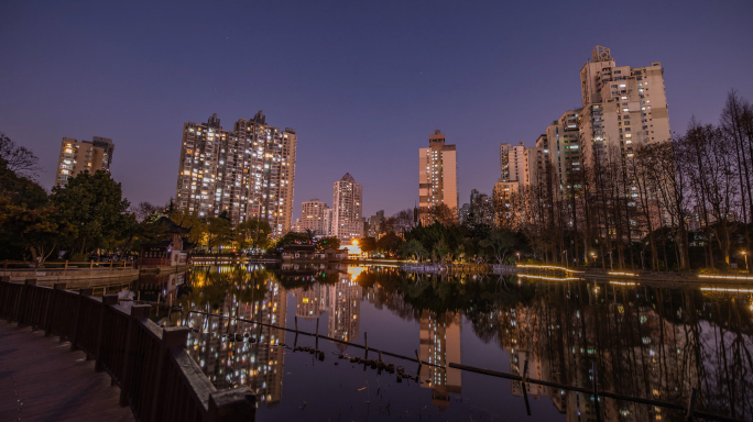 6K上海杨浦和平公园白转黑延时摄影