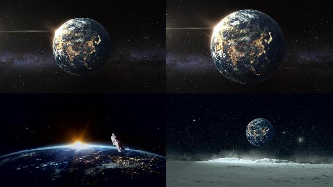 地球宇宙宇航员视频素材