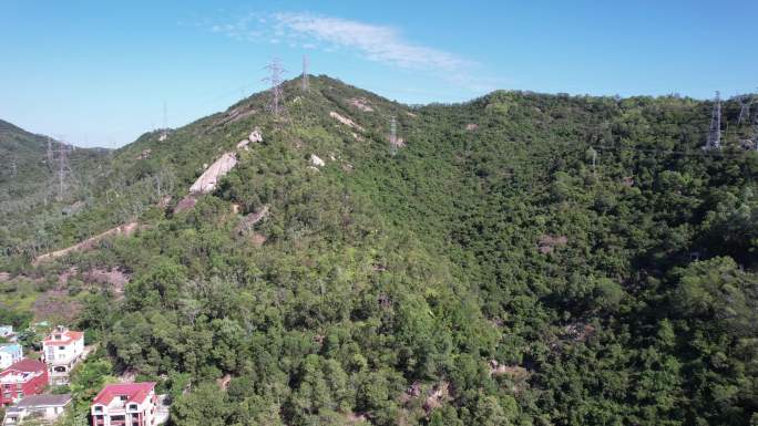 深圳土洋村 高压电缆 高压线 航拍大景