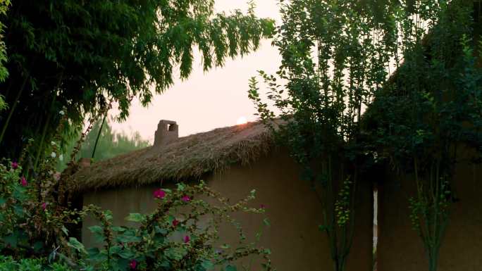 草房 土房 农村 风景 建筑 老式房子