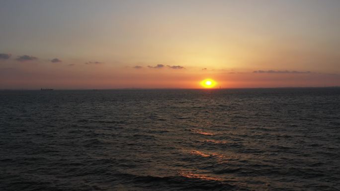 青岛大海夕阳