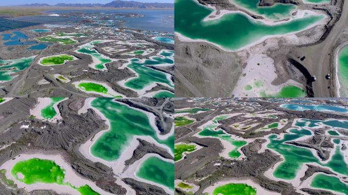 青海大柴旦翡翠湖航拍