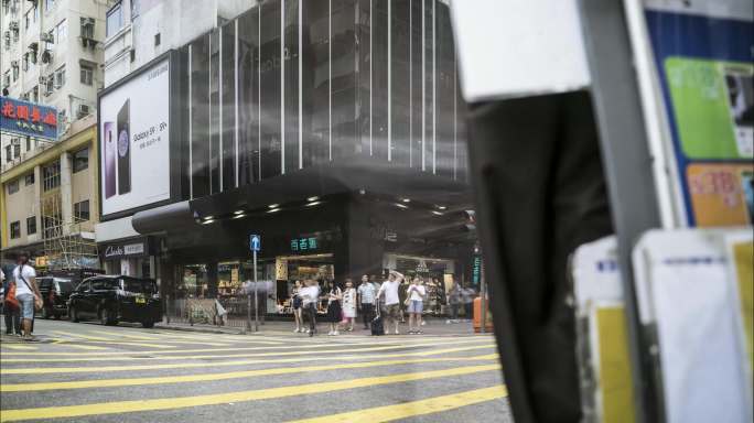 香港旺角街口车流