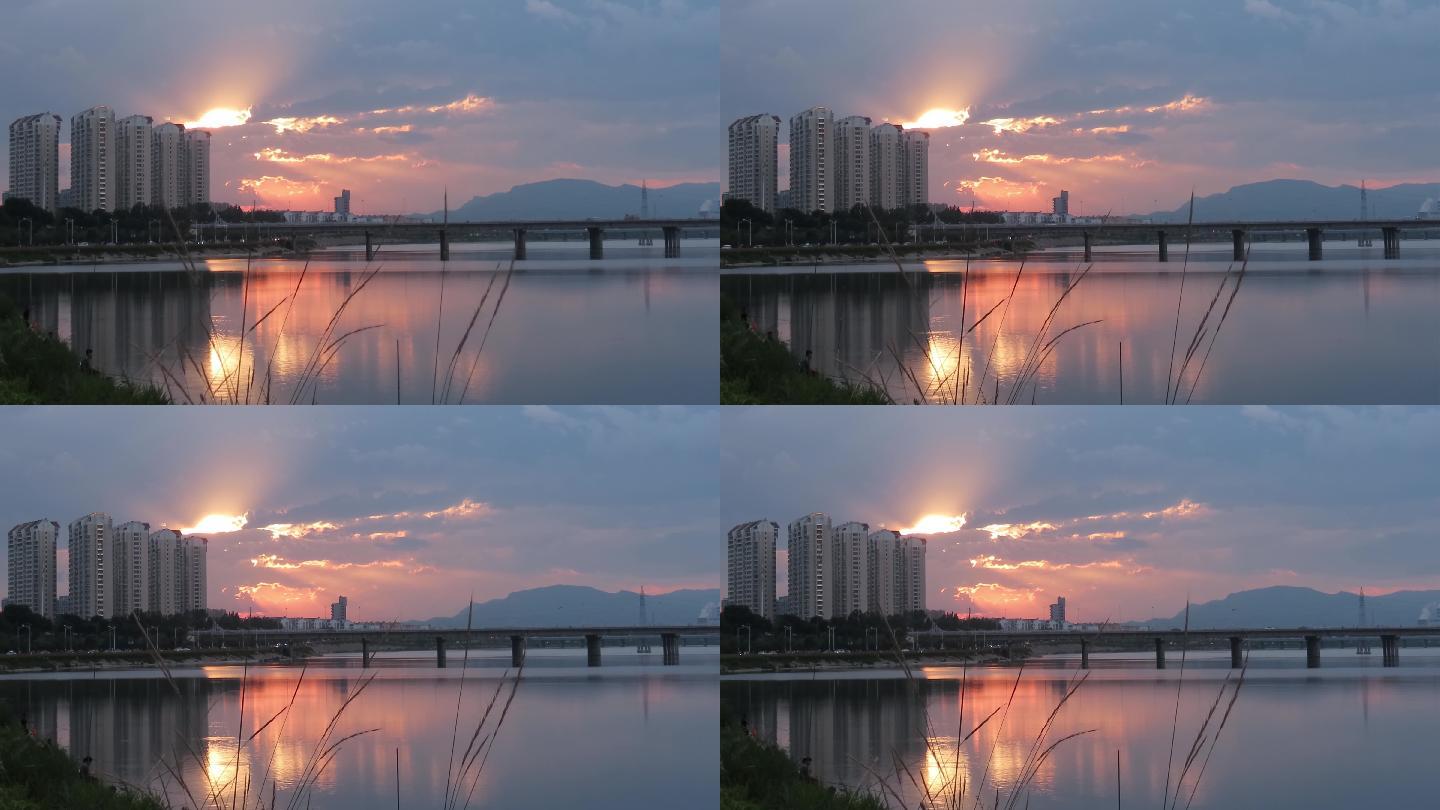 雨后晚清夕阳彩云