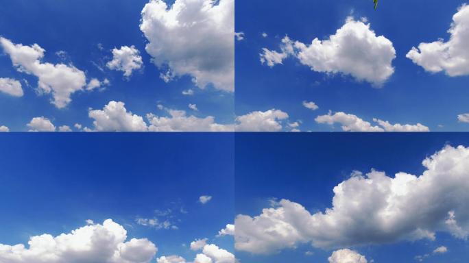 蓝天白云流动云卷延时 4K