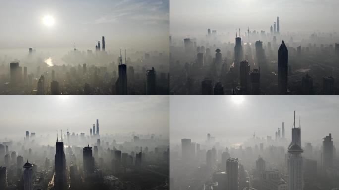 上海疫情 雾霾日出 平流雾 盛景