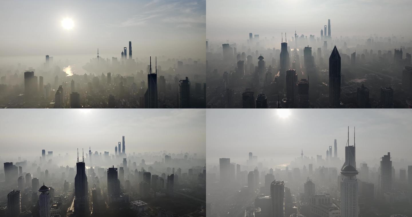 上海疫情 雾霾日出 平流雾 盛景