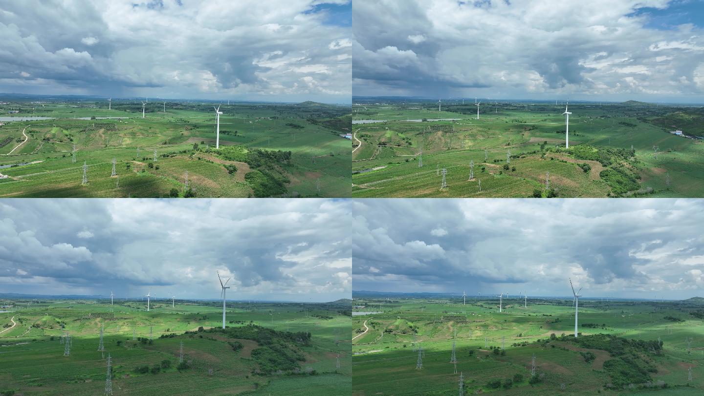 风电新能源 风力发电 航拍风光 铁岭