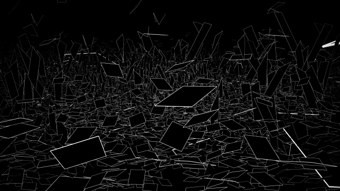【4K时尚背景】网格碎片山体破碎虚拟光线