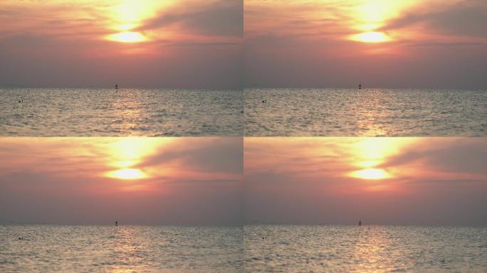 长兴岛江边夕阳