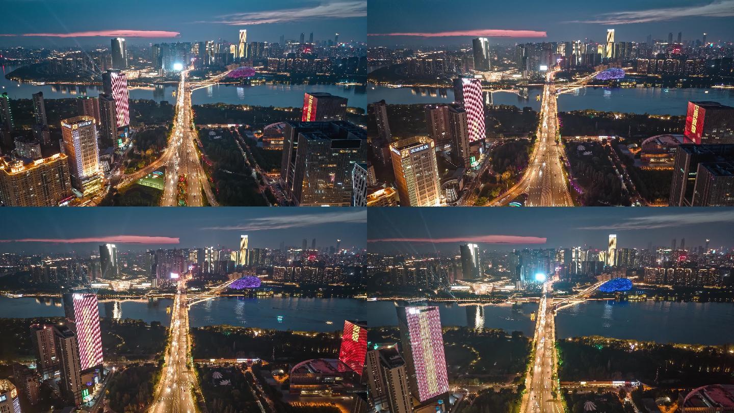 沈阳浑河五里河夜景延时