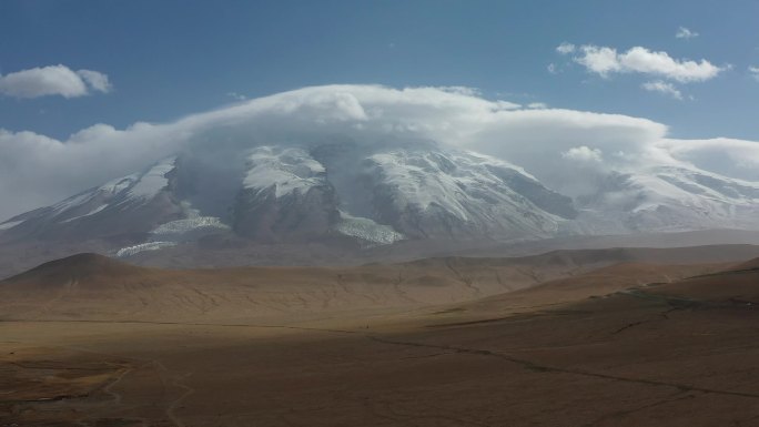 原创 新疆喀拉库勒湖慕士塔格峰雪山风光