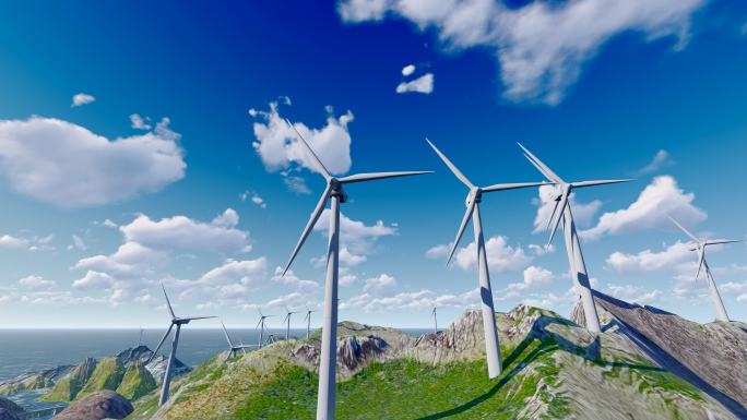 4K 山地风力新能源发电