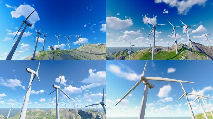 4K 山地风力新能源发电