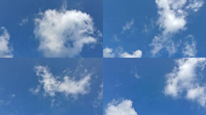 蓝天白云流动的云天上云朵棉花云淡淡的云朵