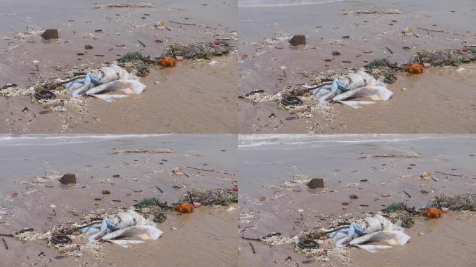海滩上得垃圾
