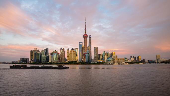 上海夜景 陆家嘴夜景 金融城 城市晚霞