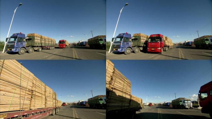 卡车 运输 伐木场