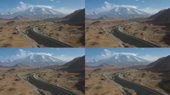 原创 新疆喀什帕米尔高原雪山中巴公路风光