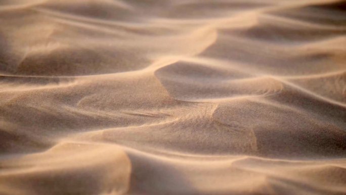 实拍风吹沙子 风吹沙漠 沙漠 沙子特写