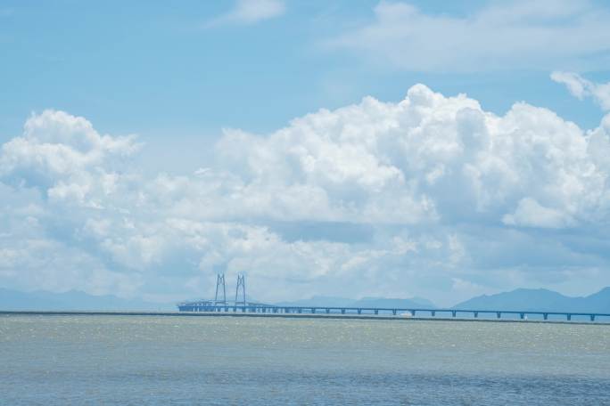 港珠澳大桥蓝天6K延时中国桥梁超级工程
