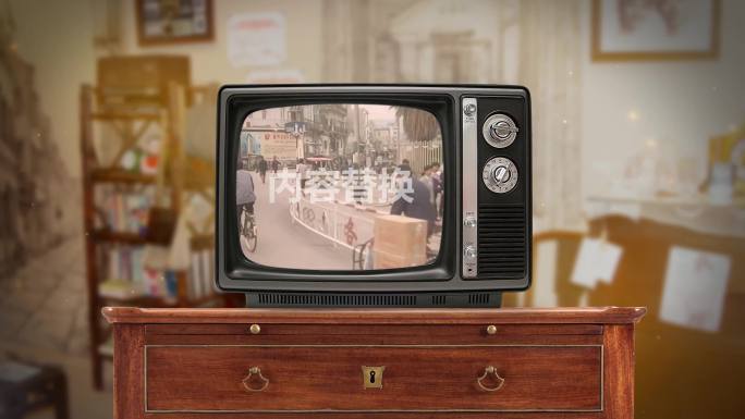 旧电视 老电视 复古电视机4K模板两版入