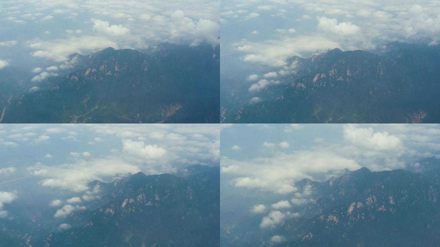 4K 飞机上航拍陕西渭南华山