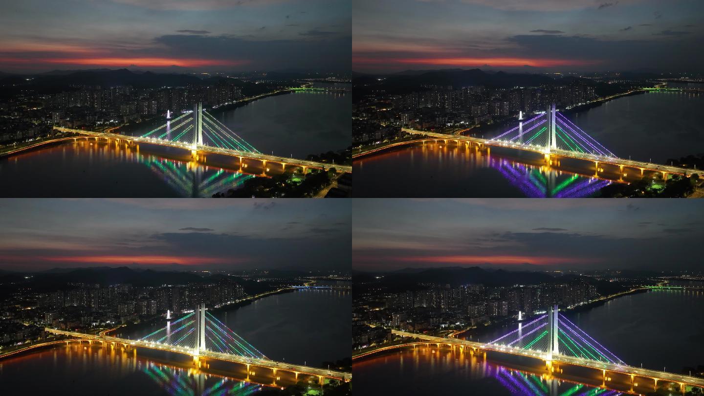 【4K】航拍惠州惠城区合生大桥晚霞延时