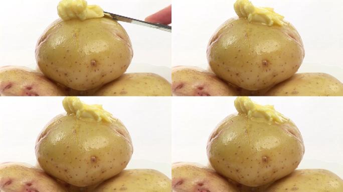 土豆黄油特写小吃