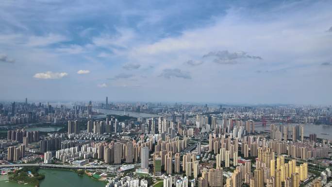 武汉城市大场景4K航拍