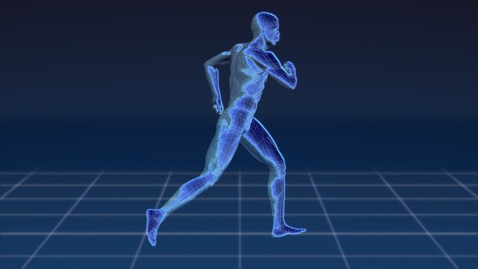 透明人体跑步动画特效