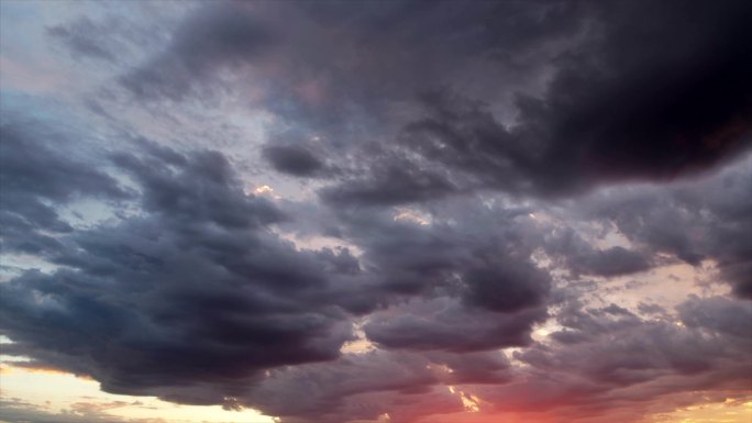 夕阳 晚霞 航拍云延时