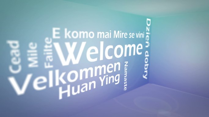 欢迎的动画特效字幕英文信息